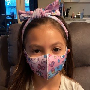 Girls Masks With Matching Headband